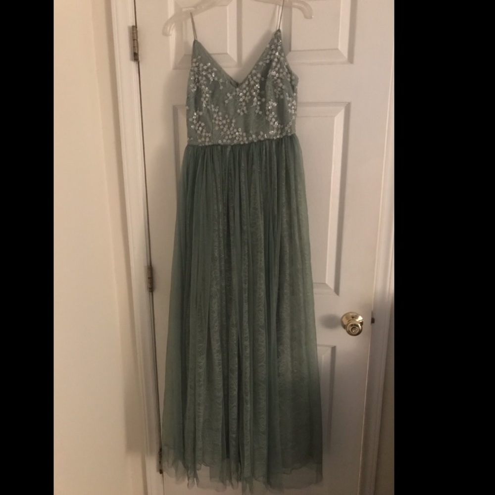 Green Bridesmaid Dress Floor Length size 4